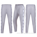 basketball soccer sports full open buckle button pants